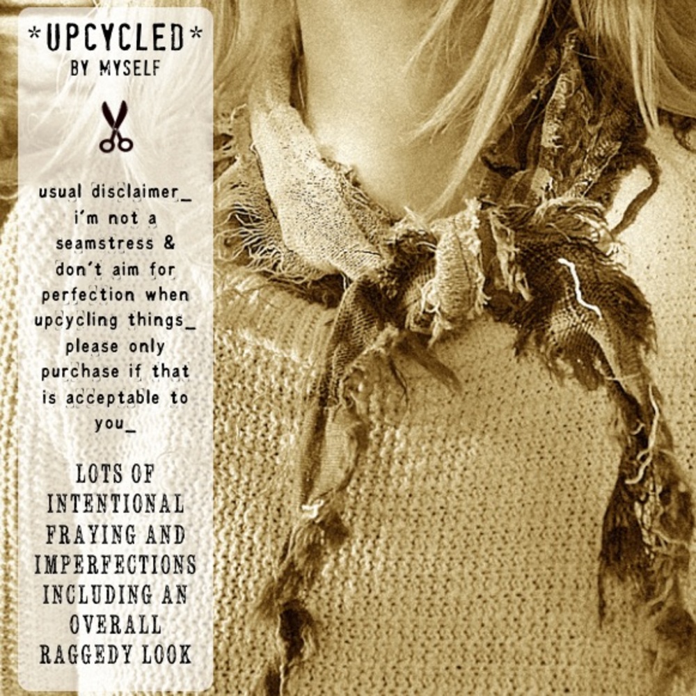 upcycled ragged bandana, fall colors - Picture 8 of 8